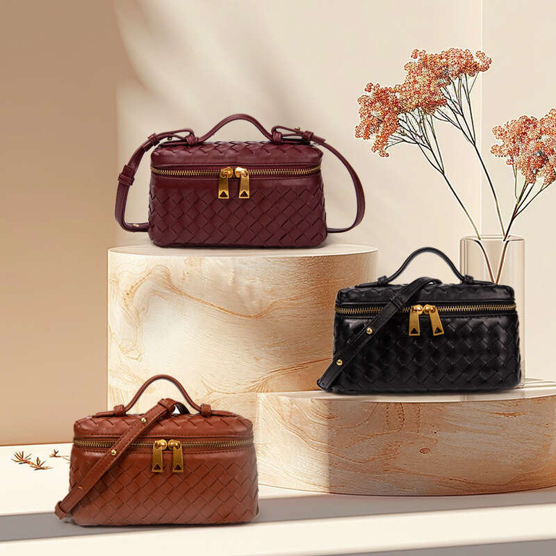 Handwoven New Fashion Single Shoulder Lunch Practical Trendy Handheld Crossbody Box Bag