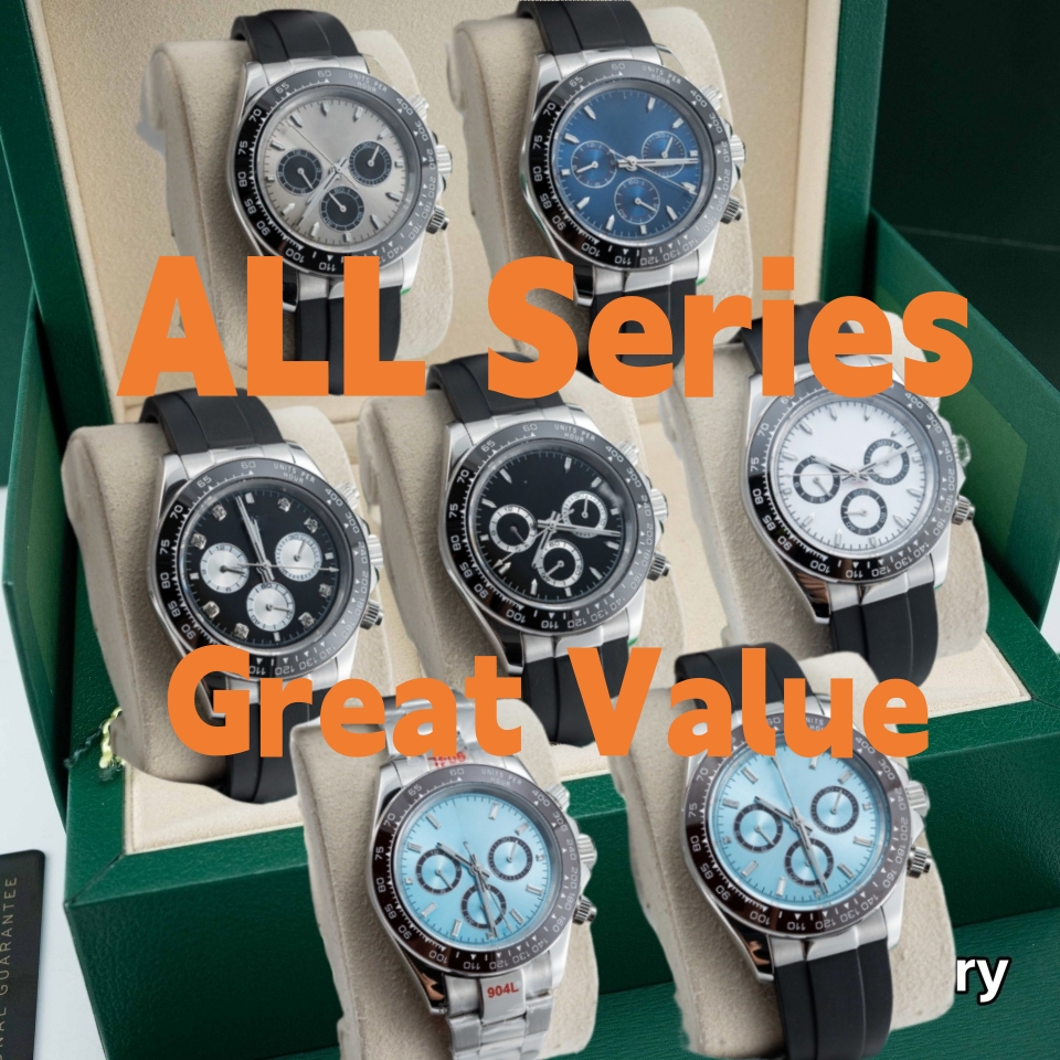 Designer Luxury mens watch men watches AAAA High Premium custom-made movement 40mm 904L stainless steel sapphire crystal all series