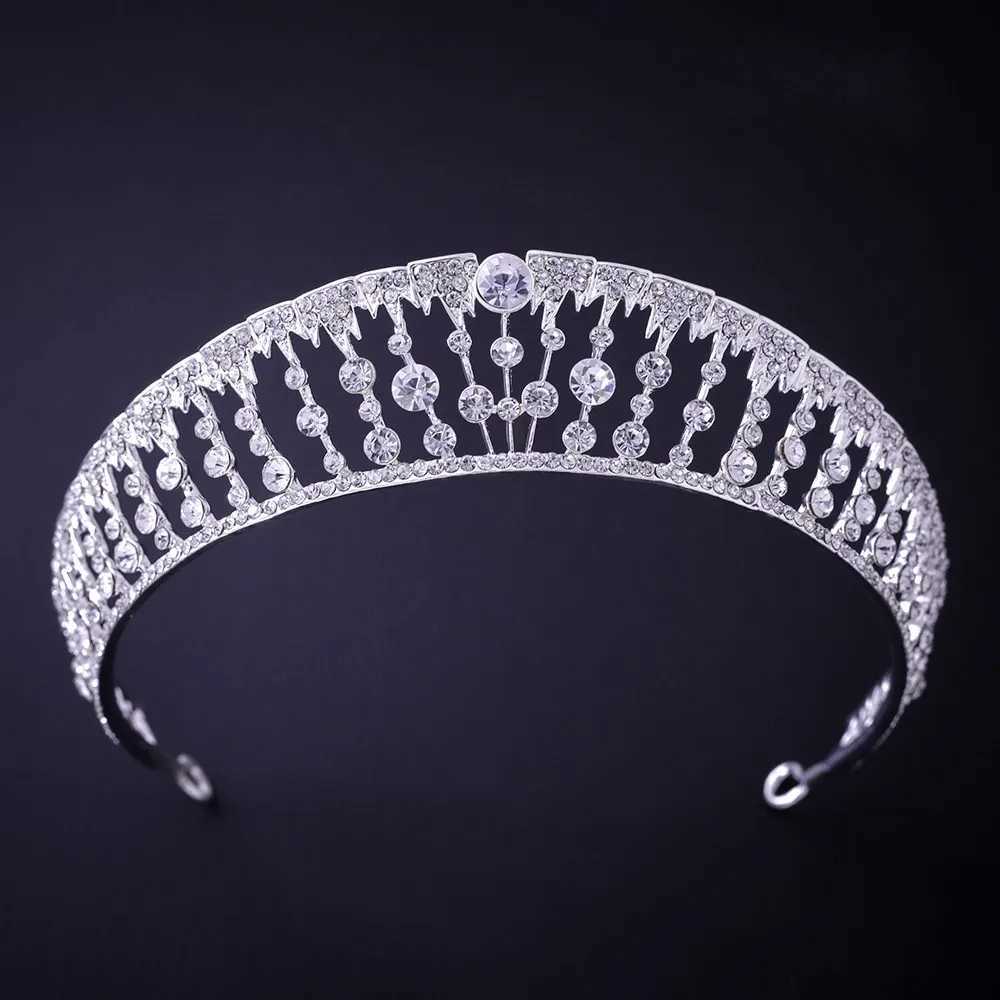 Silver Color Crystal Rhinestone Crown and Tiara Wedding Hair cessories Bridal Tiaras Hair Crown Wedding Headpiece Women Diadem L2509284ZHH