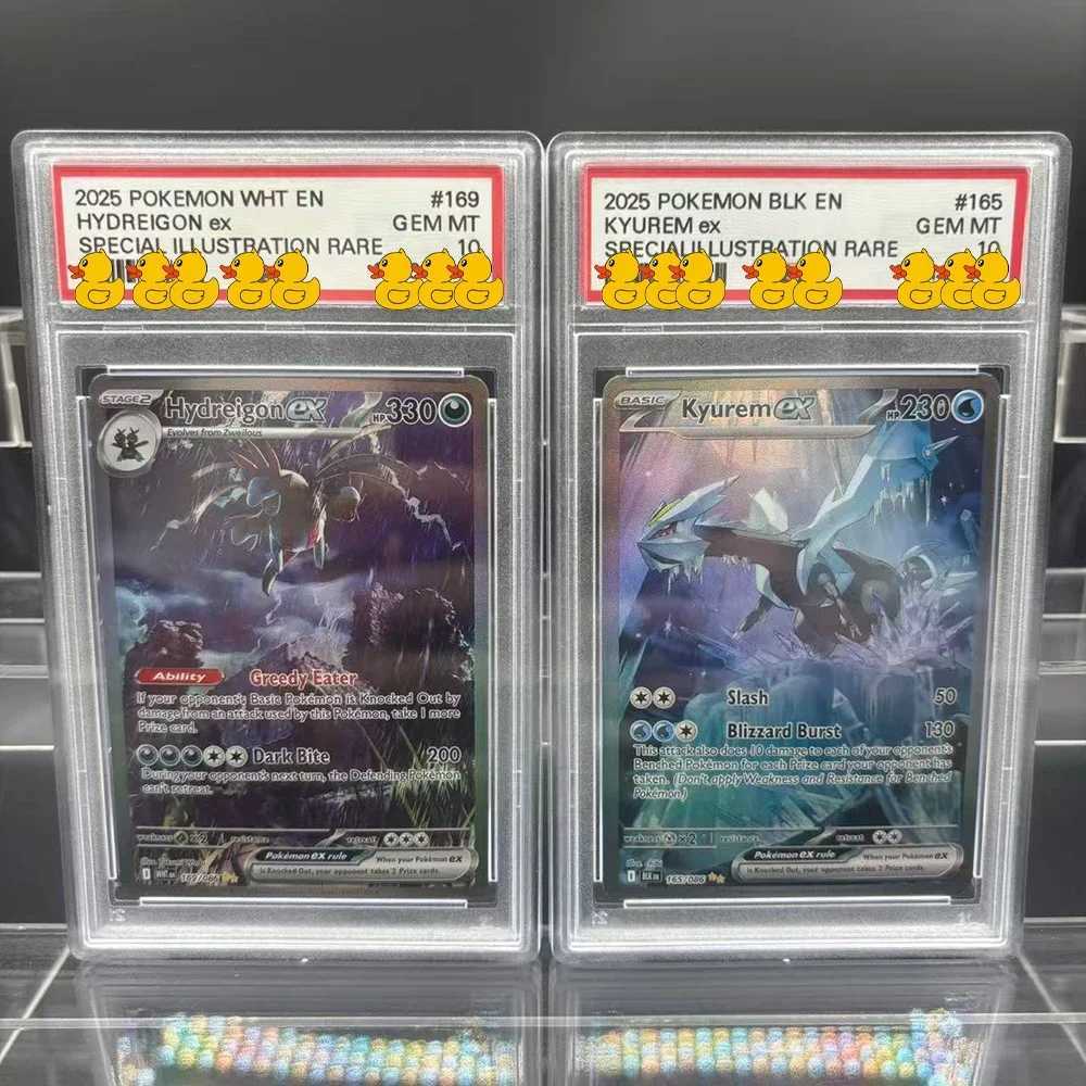 DIY Card Collection Card 2025 BLACK WHITE RARE RESHIRAM ZEKROM 10Points Card Anime Game Gift L250929XXU3