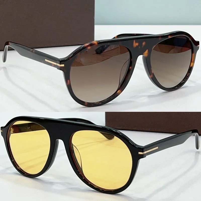 men fashion Designer Mens women classic Beach 1047 Pilot sunglasses UV400 shiny horn acetate fiber frame temple