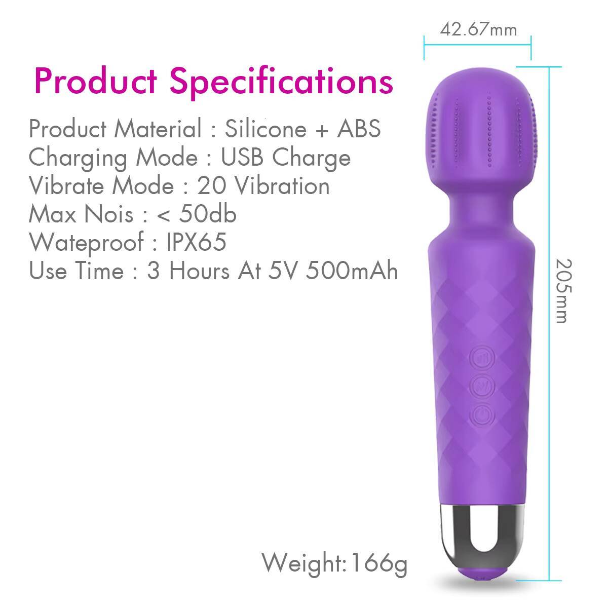 Hot Selling OemOdm Silicone Adult Sex Toys Wand Massager Vibrator Massager Electric Vibration Women Sex Toys