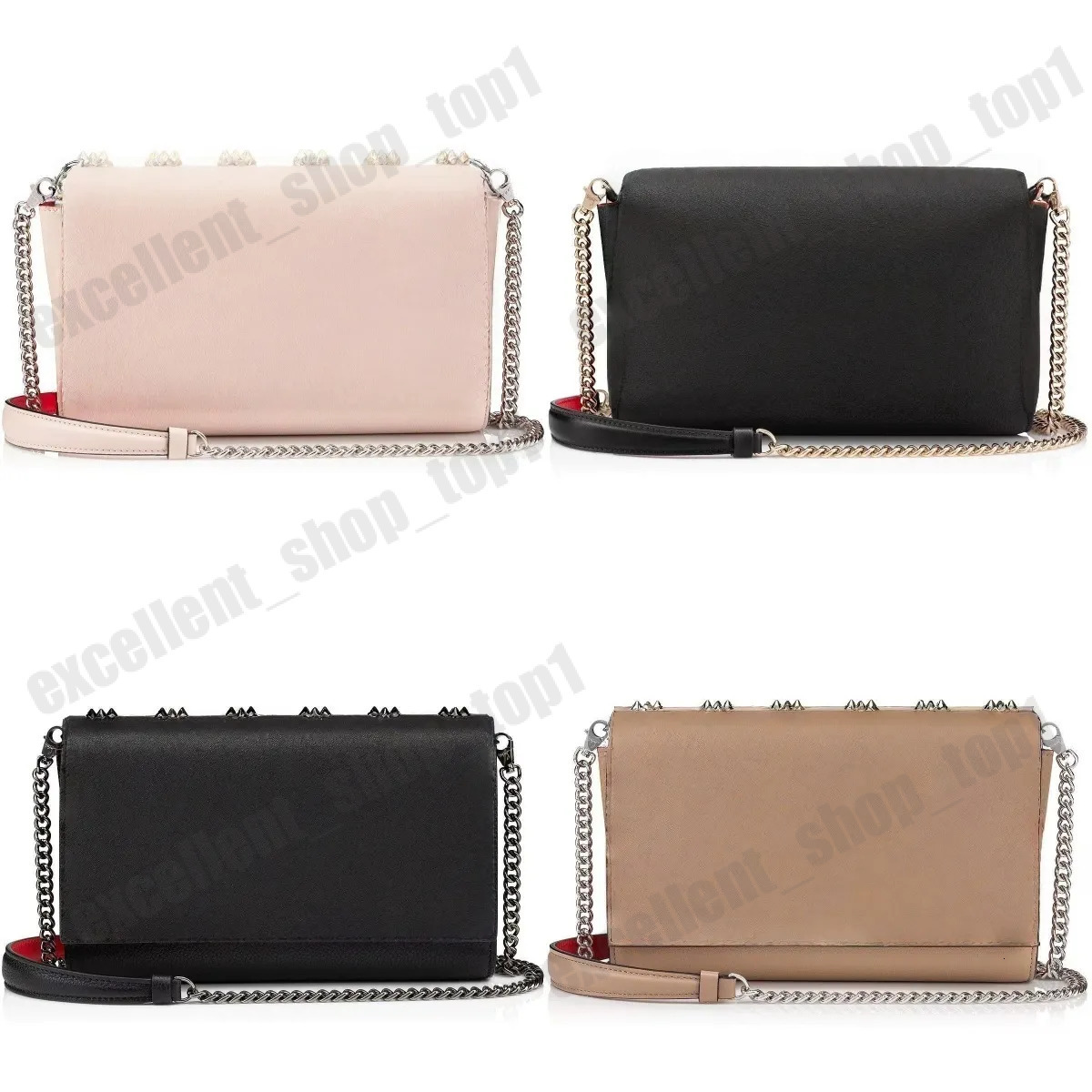 New Women's Bags Versatile Rivet Single Shoulder European And American CL Trendy Fashion Red Bottom Bag