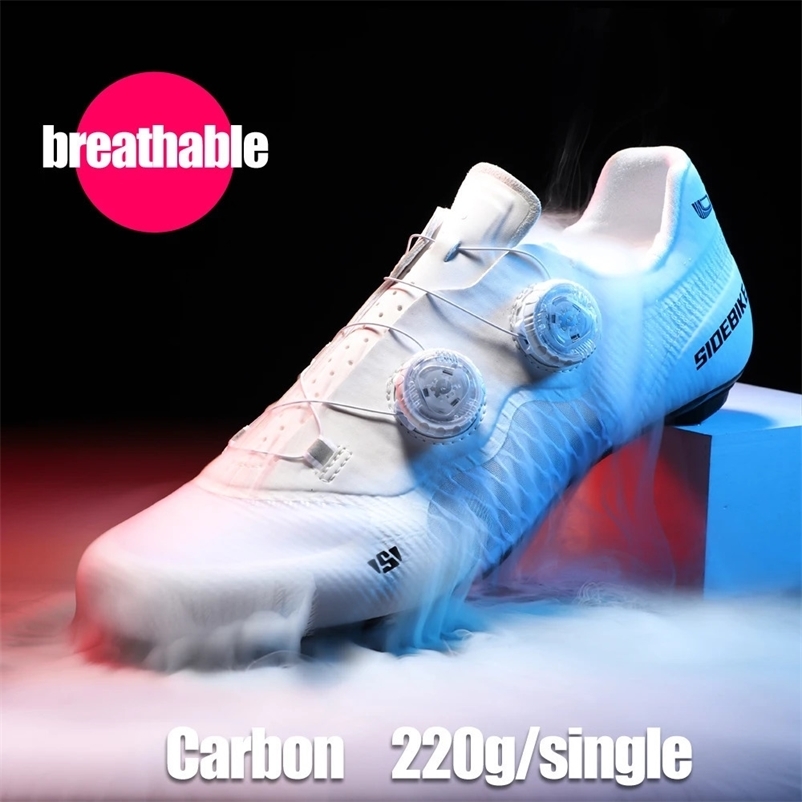 SIDEBIKE carbon cycling shoes road cycling shoes self-locking racing cycling shoes ultra light and breathable 440g/pair 241213
