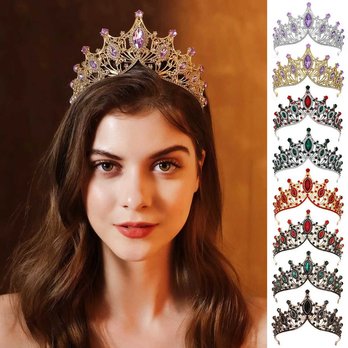 DIEZI Baroque Vintage Tiara Crown For Wedding Hair Dress Jewelry 18 Colors Queen Bridal Bride Crystal Crown Hair cessories L250928LR9X