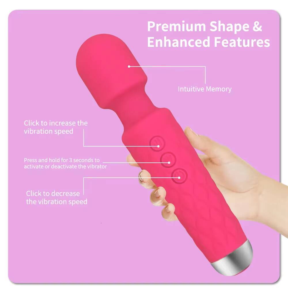 Factory Direct Sales AV for Magic Wand Silicone Sex Toy for Women Wireless Charging Clitoris GSpot Dildo with USB Power Supply