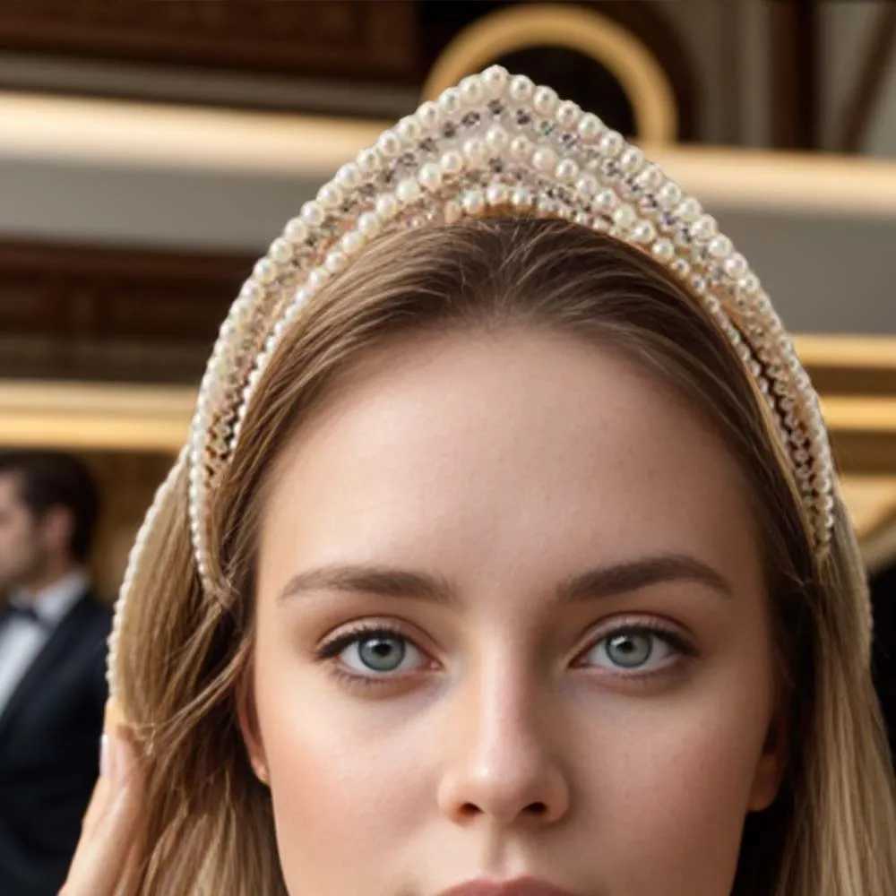 Stonefans New Pearl Headband Wedding for Women Girl Rhinestone Bohemian Bridal Hairband Hair cessories Headwear Elegant Gifts L2509287URR