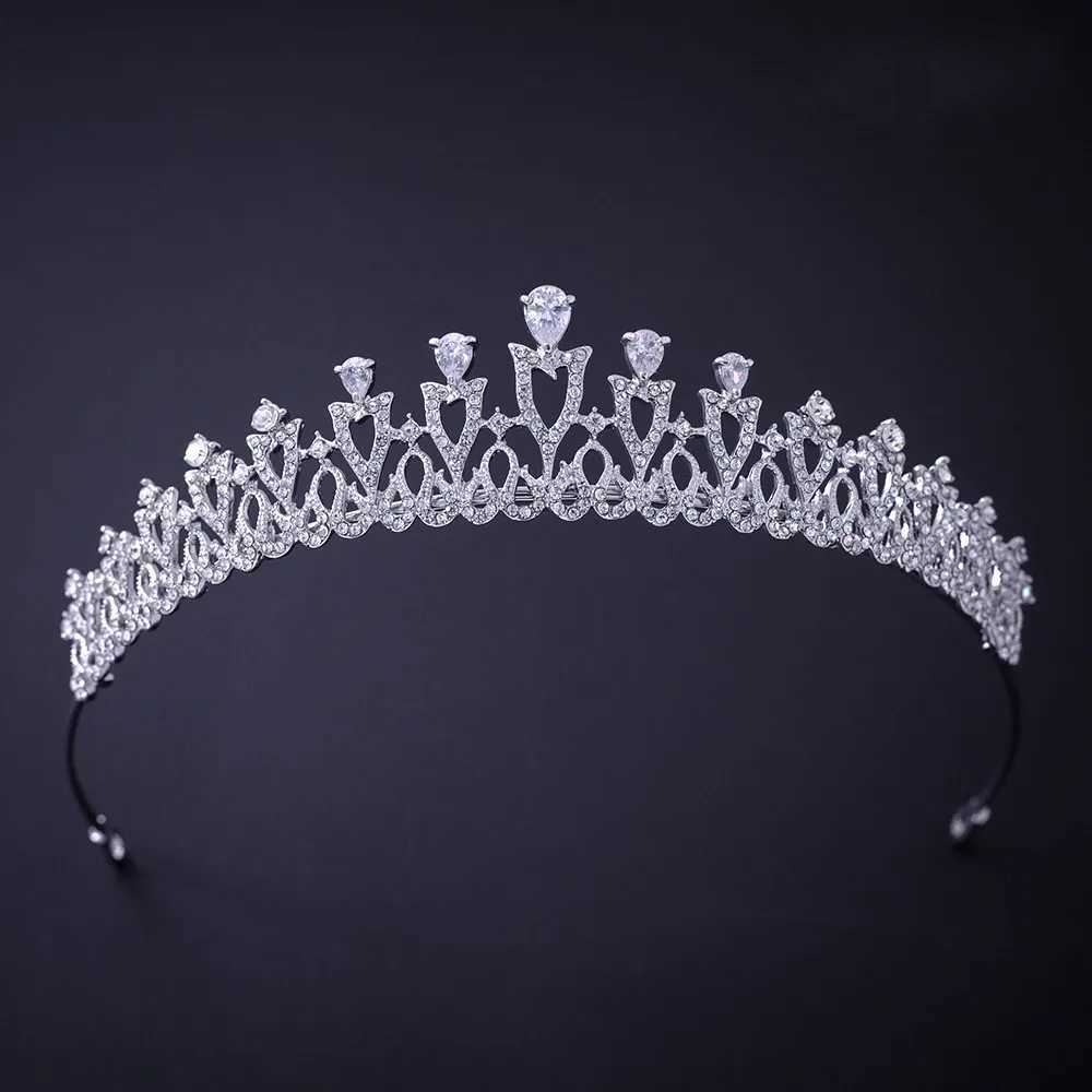 Silver Color Crystal Rhinestone Crown and Tiara Wedding Hair cessories Bridal Tiaras Hair Crown Wedding Headpiece Women Diadem L2509284ZHH