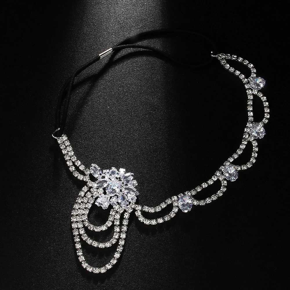 Stonefans Vintage Crystal Gatsby Headband 1920s Wedding Hair Jewelry Carnival Flapper Headdress 2024 Flower Head Chain for Women L2509283EEF