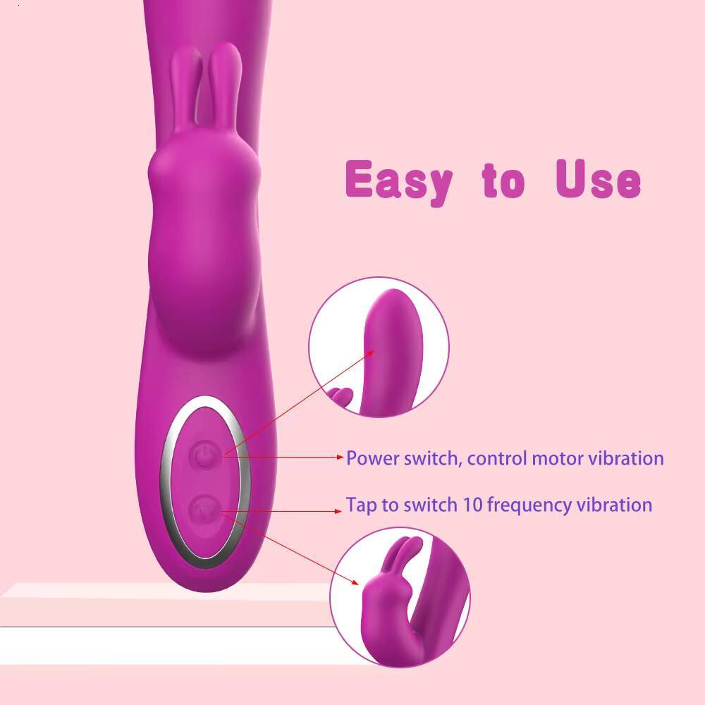 Dual Motor Stimulator GSpot Bunny Vibrator with 10 Powerful Vibrations Fun Clitoral Stimulation for Women or Couples
