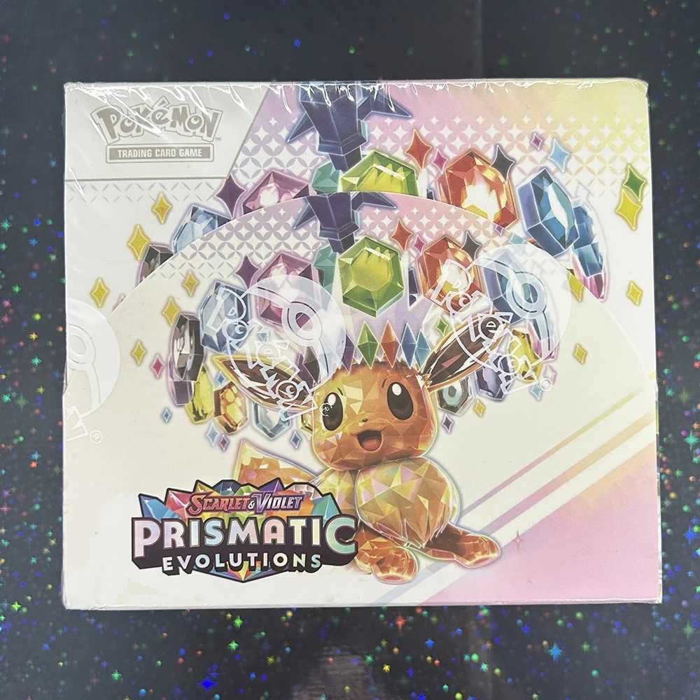 380Pcsset Anime Prismatic Eeveelution Series Foil Card English Collection Trading Glitter Card Game Child Gift L250929USUT