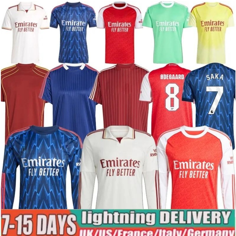 25 26 CALAFIORI soccer jerseys RICE SAKA Fans Player J.TIMBER ZUBIMENDI RUSSO GYOKERES EZE football shirt Men Kids ODEGAARD SAMBI VIEIRA SALIBA HAVERTZ Lewis-Skelly