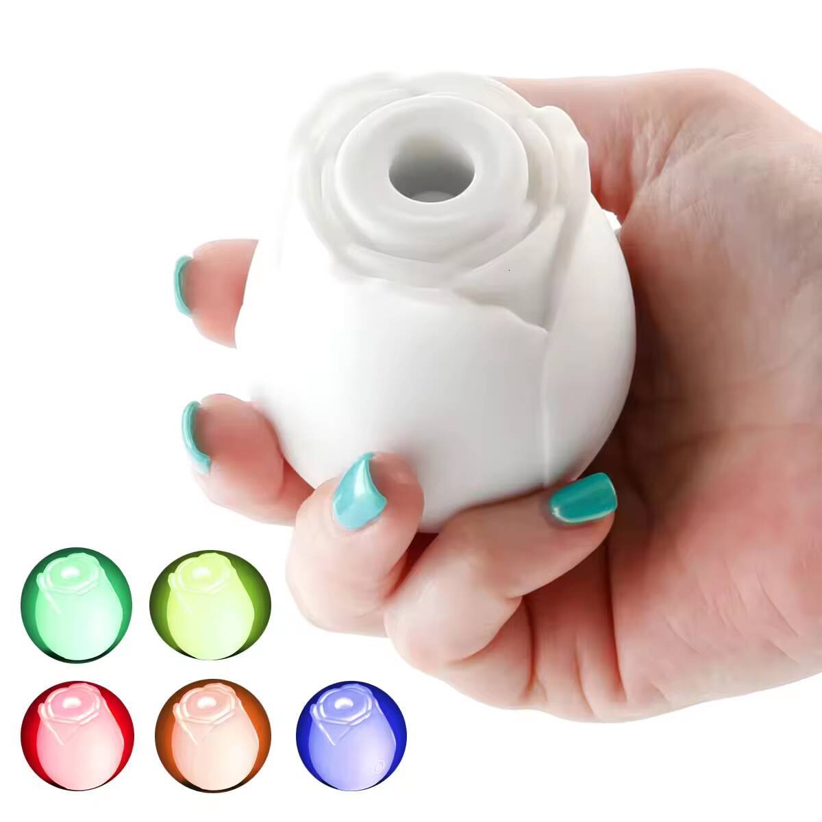 Glow in Dark Rose Toy Nipple Suction Cup Clitoral Stimulator Silicone Female Adult Masturbating Rose Vibrator Sex Toys for Woman