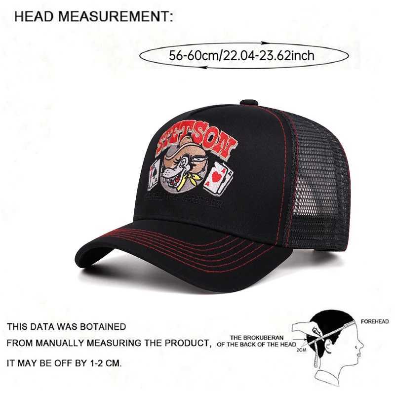 2025 Personalized New Baseball Hat STETSON Wolf Head Poker Truck Hat Street HipHop Hat Daily Casual Wear Sunshade Net Hat Unisex S25929
