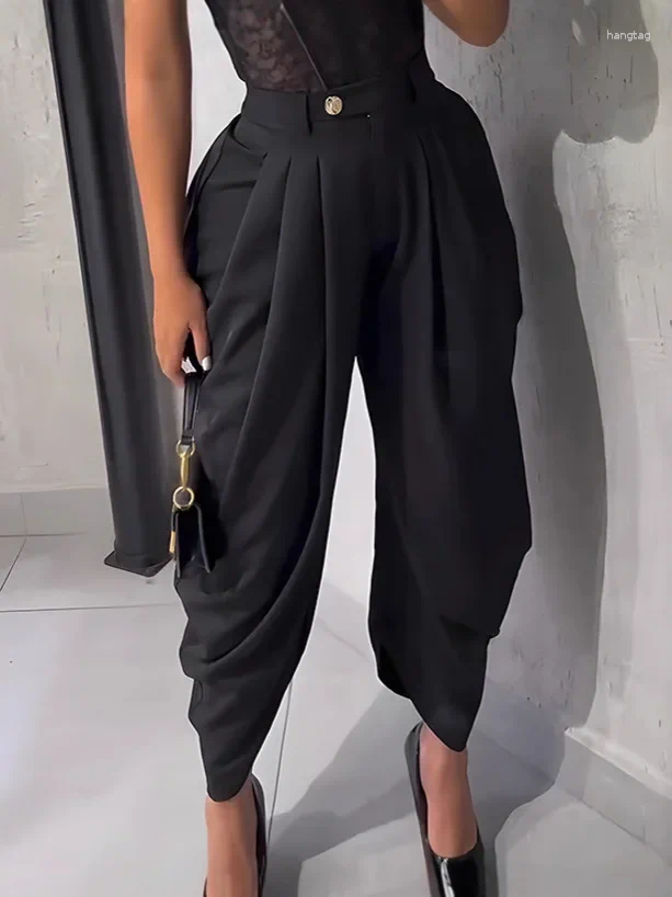 Women's Pants Women High Waist Jogger Loose Long Harlen 2025 Fall Autumn OL Work Fashion Active Casual Street Trousers Z260314