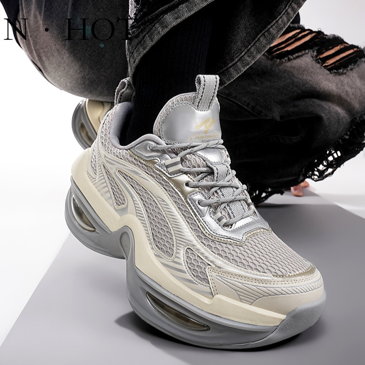 NHOT Designer Men's New Mesh Breathable Sports Running Shoes Retro Luxury Thick Soled Dad Shoes Lightweight Anti Slip Trendy Casual Shoes Board S