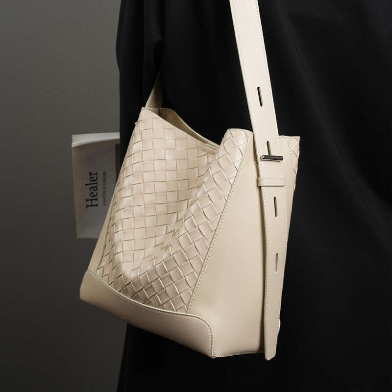 Luxury bag Cowhide Handwoven Tote Mother Daughter New Genuine Leather Commuter Large Capacity Fashion Shoulder Crossbody Women s Bag