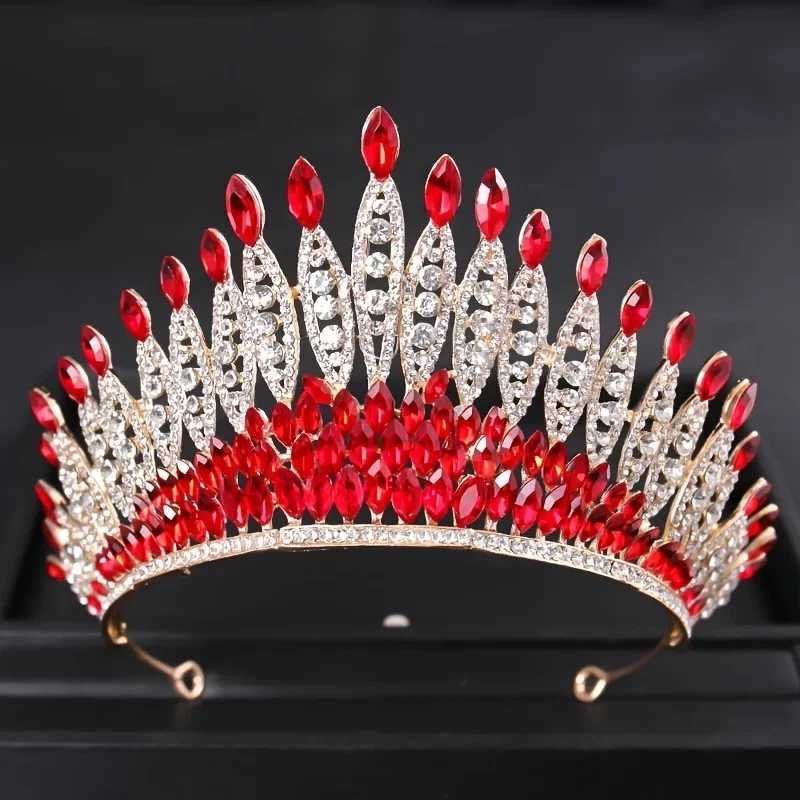 Silver Color Crystal Queen Big Crown Tiara Rhinestone Wedding Tiaras Women Pageant Prom Crowns Bridal Hair cessories Jewelry L250928NKDA