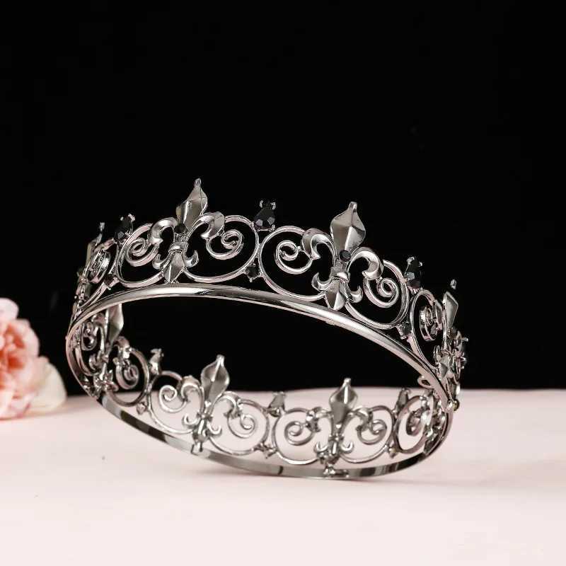 Mens Golden King Crown Headpiece Adult Birthday Crown Halloween Stage Opera Performance unisex Hair Crown L250928RCPN