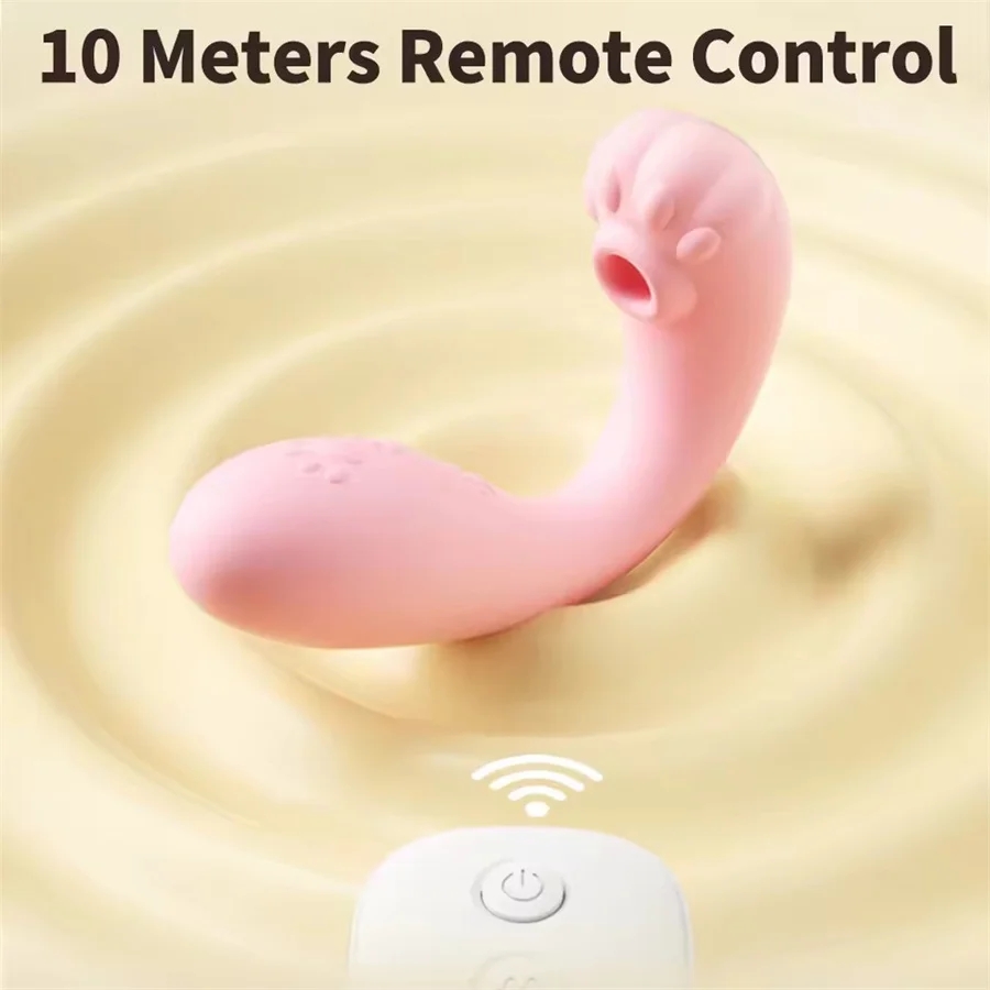 Adult toy wearable nipple clitoral silicone stimulation vibrator with remote suction vibration masturbation device LL-25001