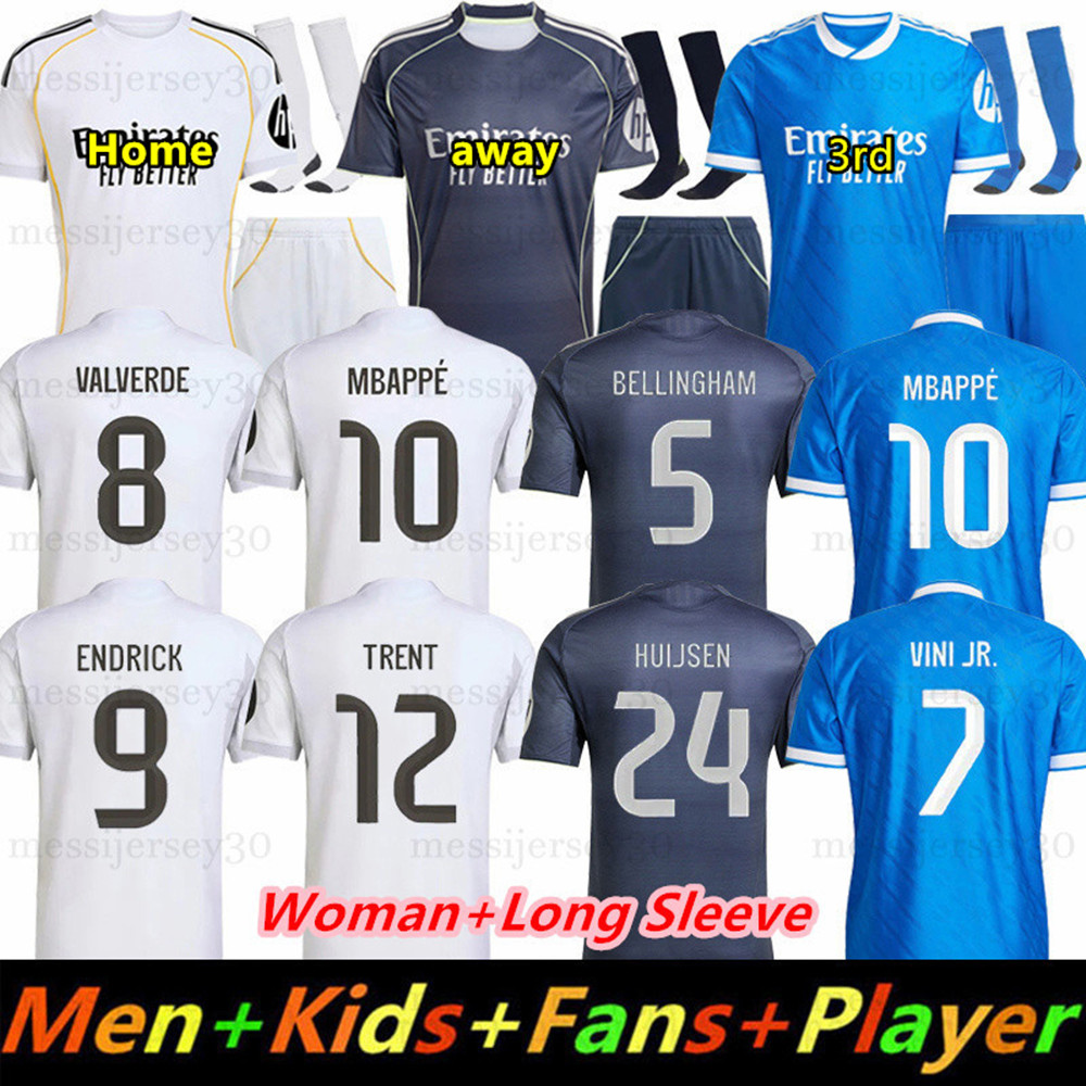 25 26 MBAPPE BELLINGHAM soccer jerseys RONALDOREAIsMADRIDs VINI JR REAL ENDRICKrealsmadridVALVERDE 2025 football shirts fans player men kids kit Camiseta UK