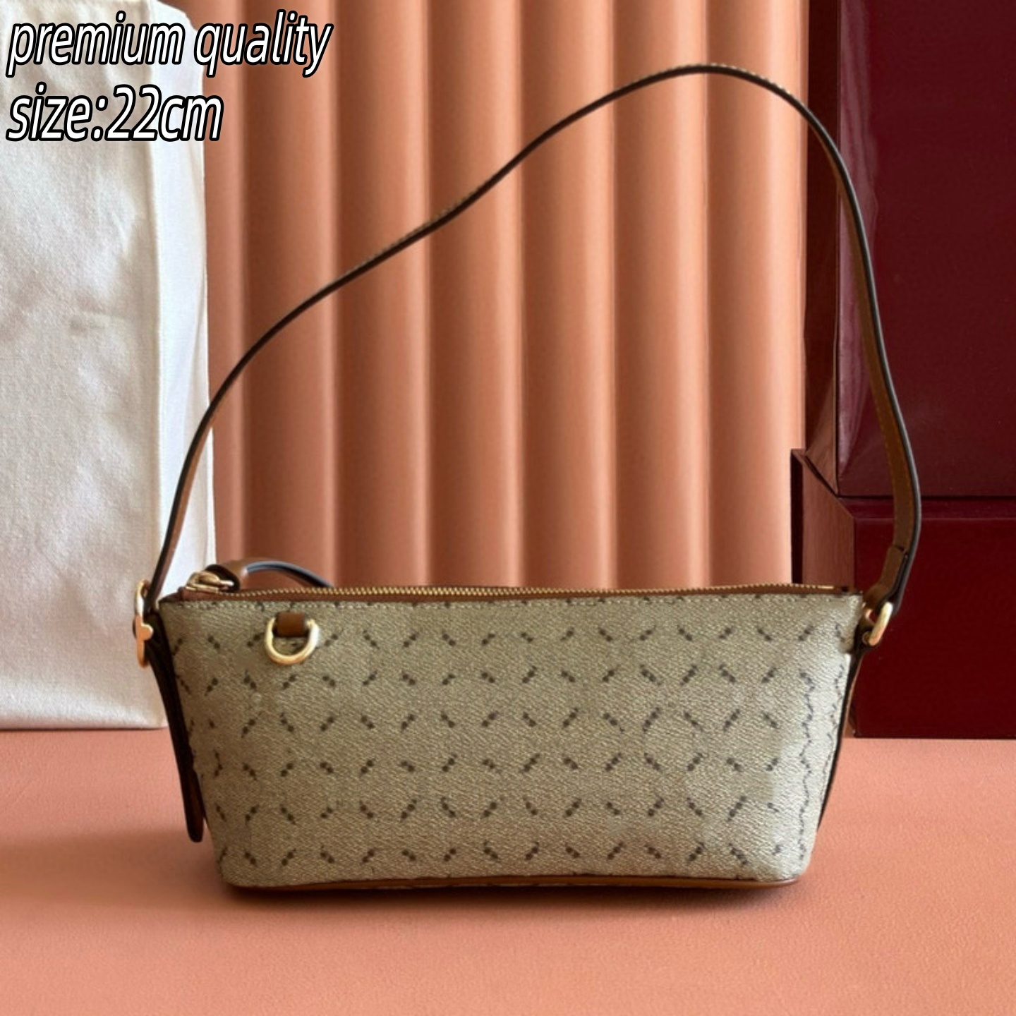 (Order by pic in opt, not by desc) Leather Underarm Bag with Shoulder Strap - Stylish and Practical for Daily Use