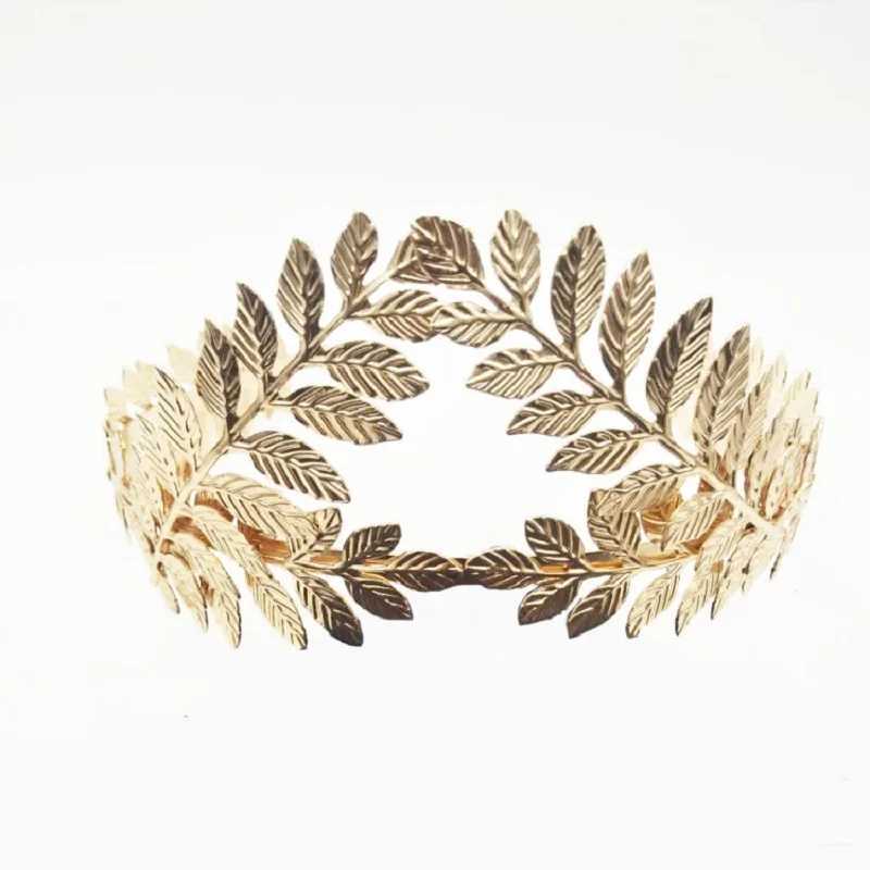 Leaf Style Wedding Party Crown Bridal Tiara Vintage Bride Hair Hoop GoldenSliver Bride Head cessories Women Jewelry Hairband L250928Y6KT