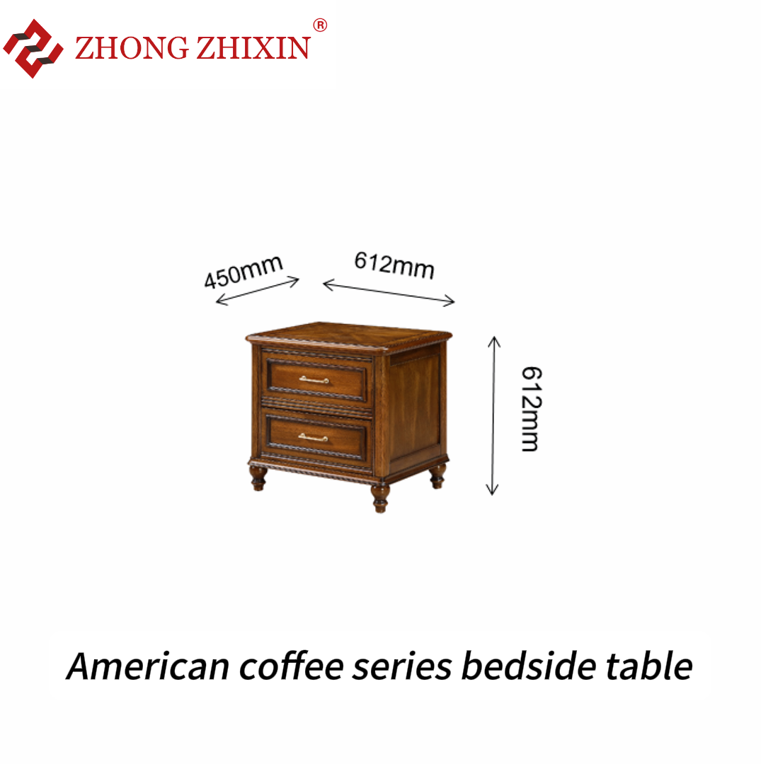 Zhongzhixin Designer Solid Wood King Bed & TV Stand Set, Luxury American Style - King Bed with Headboard + TV Cabinet with Storage, for Master Bedroom
