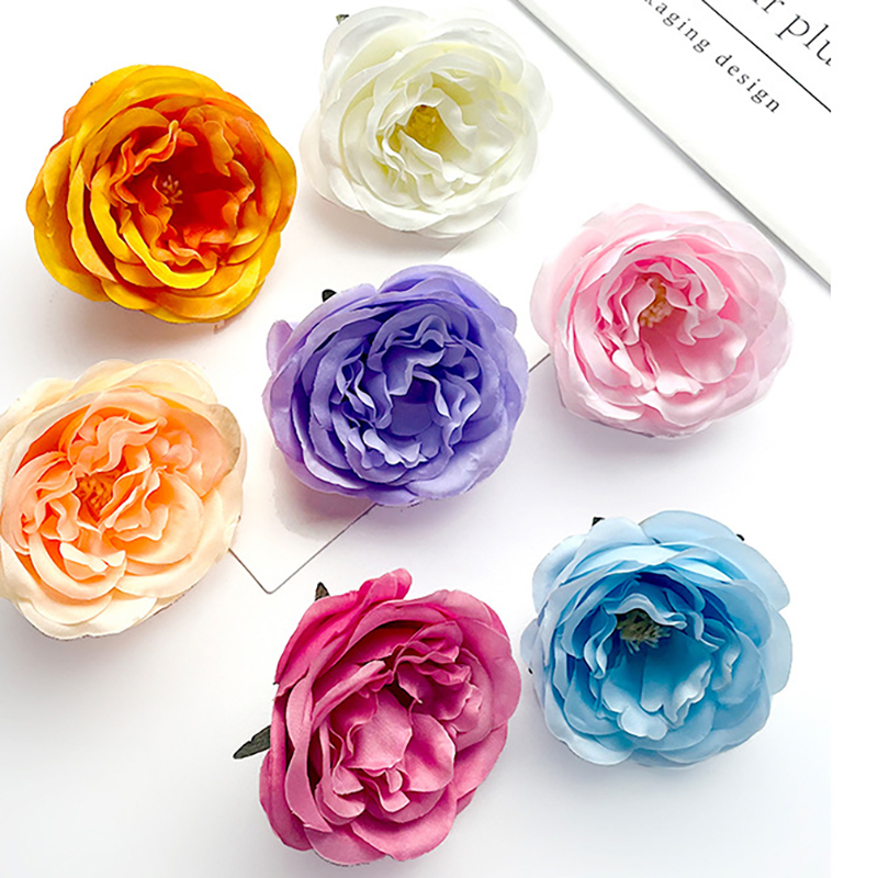 Diameter 7cm Artificial Austin Rose Heads Silk Flower Wholesale for DIY Wedding Bouquet Table Centerpieces Bridal Shower Birthday Party Home Hair Cap Craft Decors