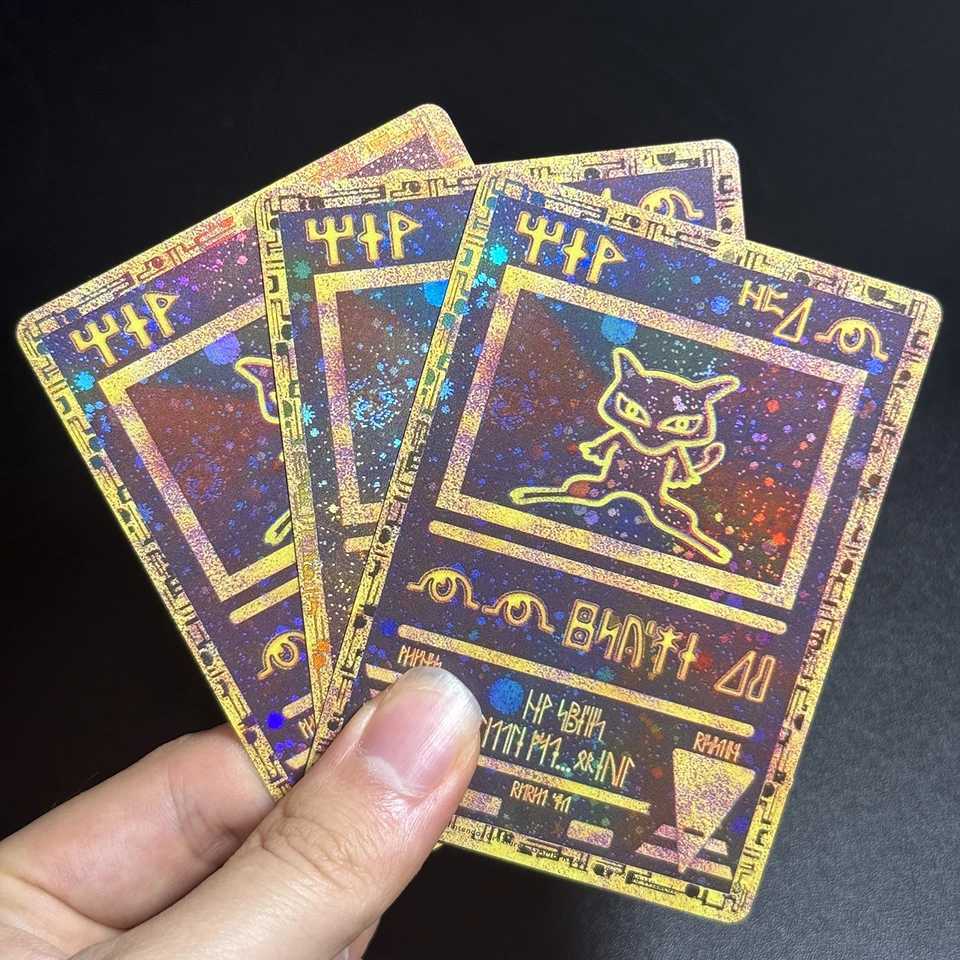 Foil Ancient Mew Cards Rare Cards DIY Game Cards Star Promo The First Movie VGEX Collection Cards L250929V684