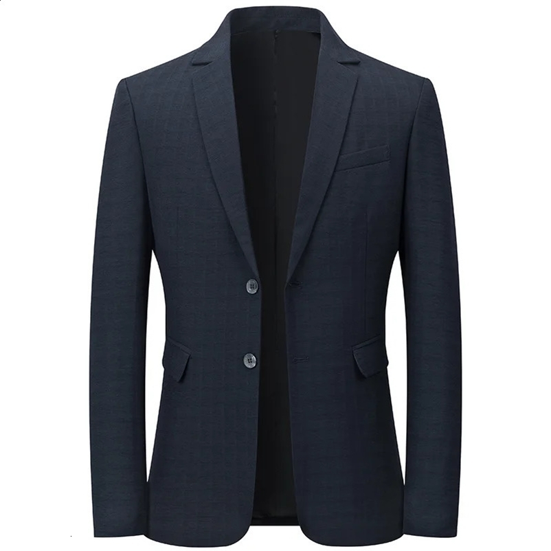 Spring Mens Blazer Jacket High Quality Single Breasted Thin Coat Male Business Casual Slim Fit Suit Top 4XL Men Clothing 250214