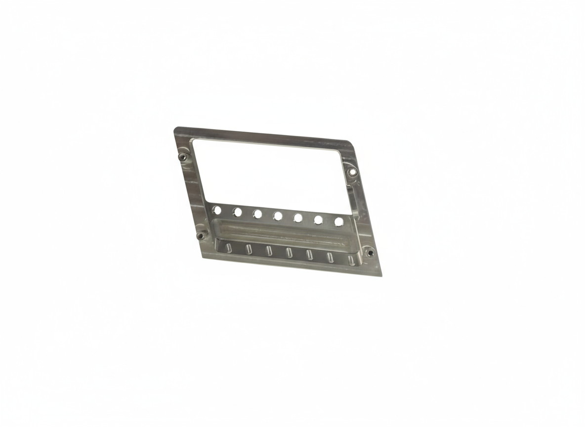 Common Tools Stainless Steel Precision - Machined Mounting Plate with Rectangular Cutout and Multiple Holes H10