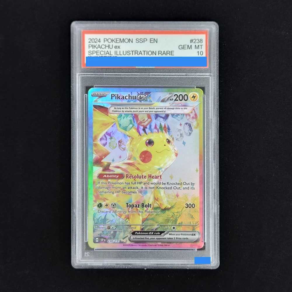 Diy 2024 English Paldean Fates 232 Mew Authentication Grading 10 Collection Card Toy L250929VH6R
