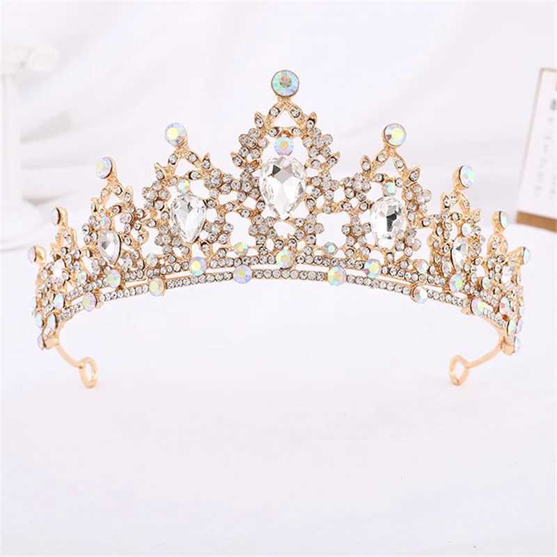 Quty Pink Colors Crystal Crown for Girls Small Tiaras Headdress Prom Wedding Dress Hair Jewelry Bridal cessories L250928WTQF