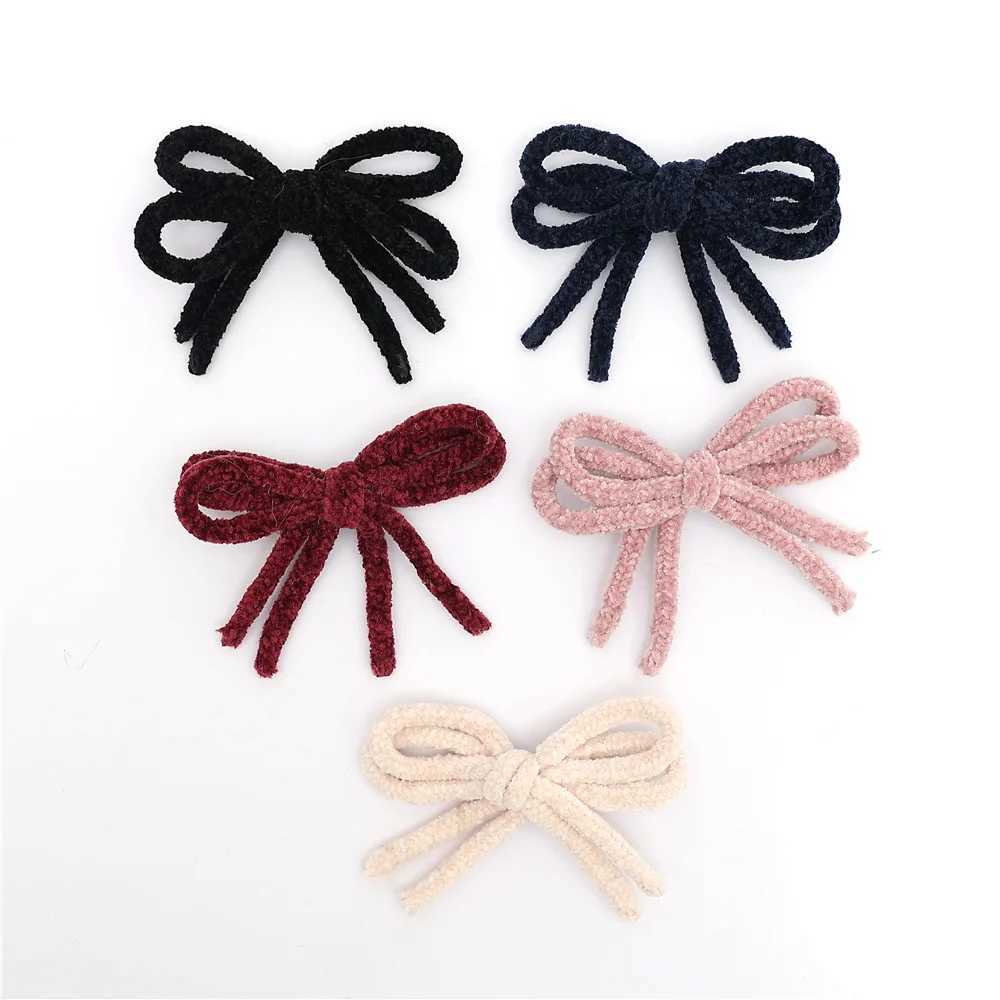 A6 Chenille tape Hair Bows Cute Hairpins Girls duckbilled Hair Clips Barrettes Clip Kids Headwear Fashion Hair cessores band L250928QR5T