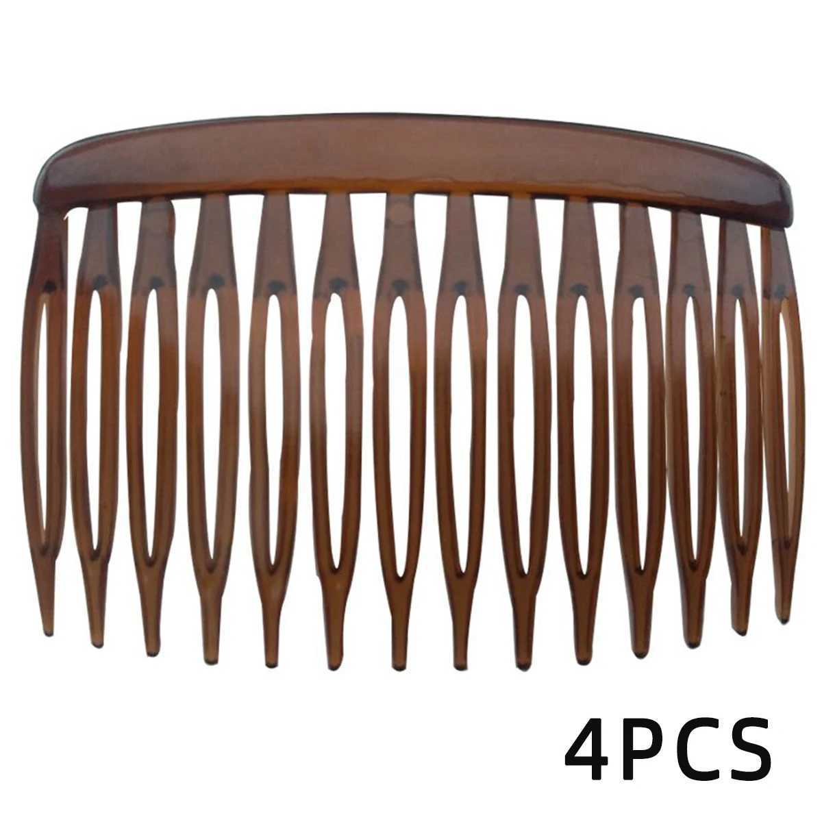 4Pcs French 14 Teeth Hair Comb Hair cessories Straight Teeth Hair Clip Hair Side Comb Bridal Wedding Veil Comb Retro Effect L2509283CW1