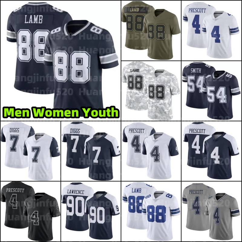 88 CeeDee Lamb George Pickens Football Jersey Rashan Gary Dak Prescott Brandon Aubrey Trevon Diggs Emmitt Smith Jaydon Blue Javonte Williams DeMarvion Overshown