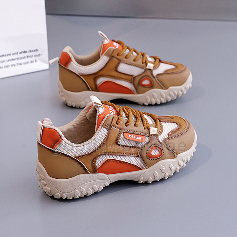 Outdoor Breathable mesh running shoes Versatile womens trainers fashion Beige Comfort Hiking sports non-slip sneakers Size 35-40