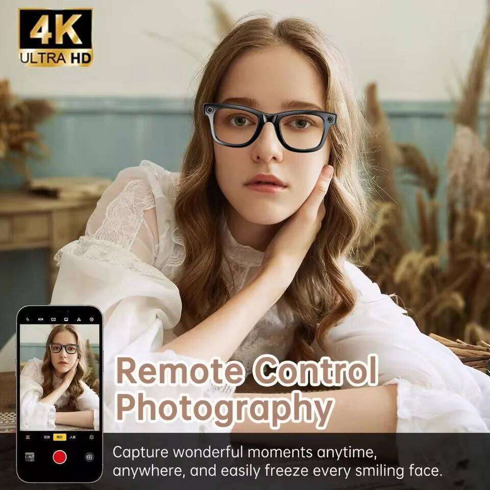 New 800W Pixel 4K UHD Camera Recording Noise Reduction Ai Recognition Translation Anti Blue Light Smart Glasses