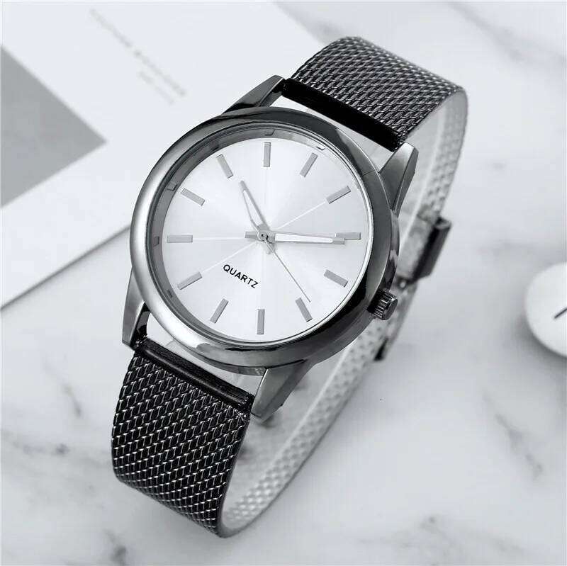 2024 Womens Gold Black Watch Magnetic Stainless Steel Mesh Band Montre Femme Wristwatches Relogio Feminino Reloj
