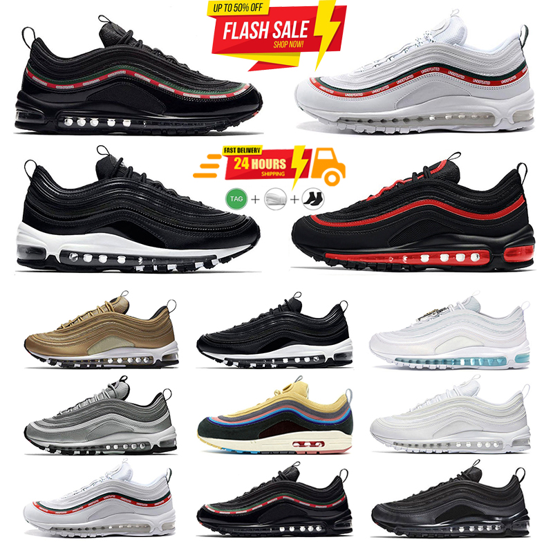 2026 designer shoes 97 97s running shoes men women Triple Black White Sean Wotherspoon Silver Gold Bullet University Red Volt mens outdoors trainers Sneakers