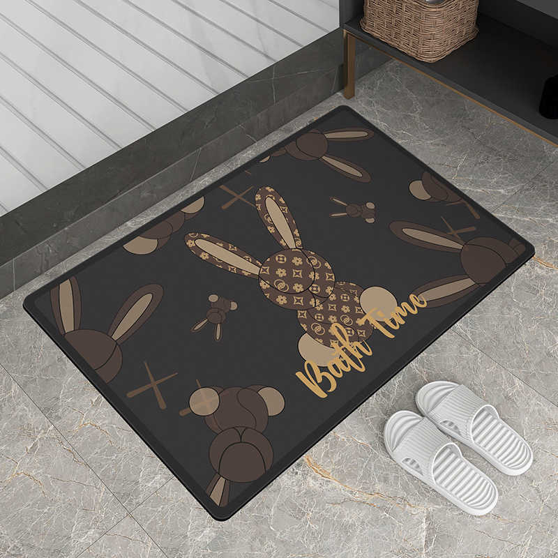 Trendy Bathroom Mat Diatomaceous Earth Water Absorption Mat Bathroom Foot Mat Washroom Toilet Entrance Door NonSlip Carpet C250929