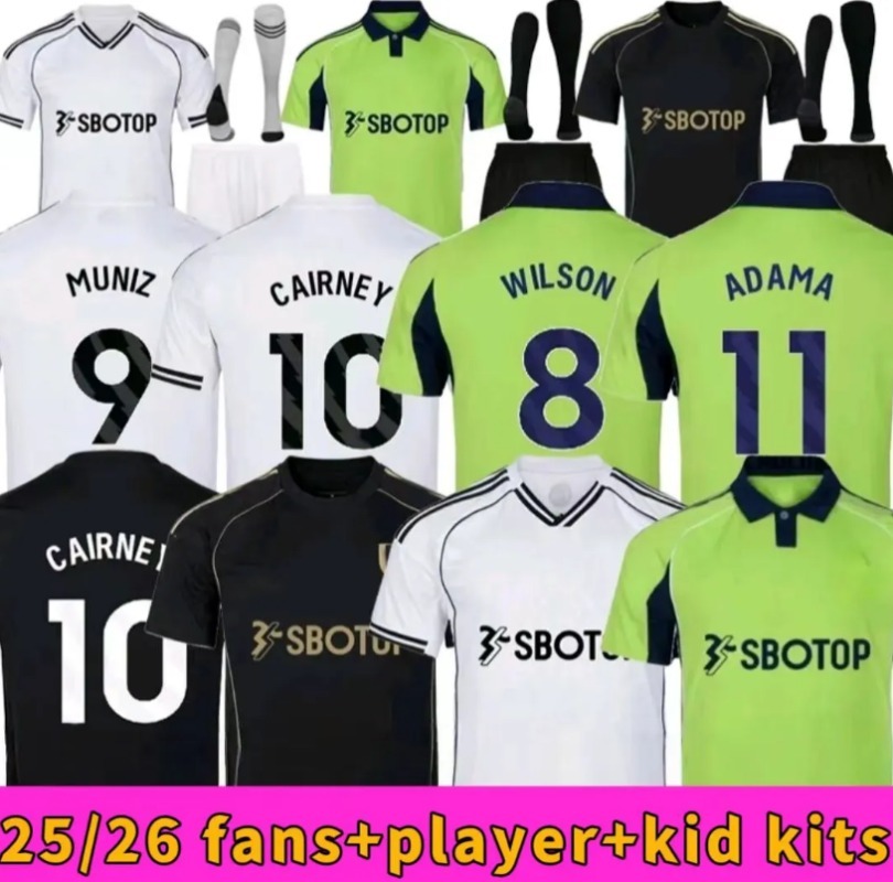 25 26 SMITH ROWE MUNIZ ANDREAS CAIRNEY RAUL FULHAMS football shirt soccer Jerseys MITROVIC ROBINSON 2025 2026 WILSON Men kids Children