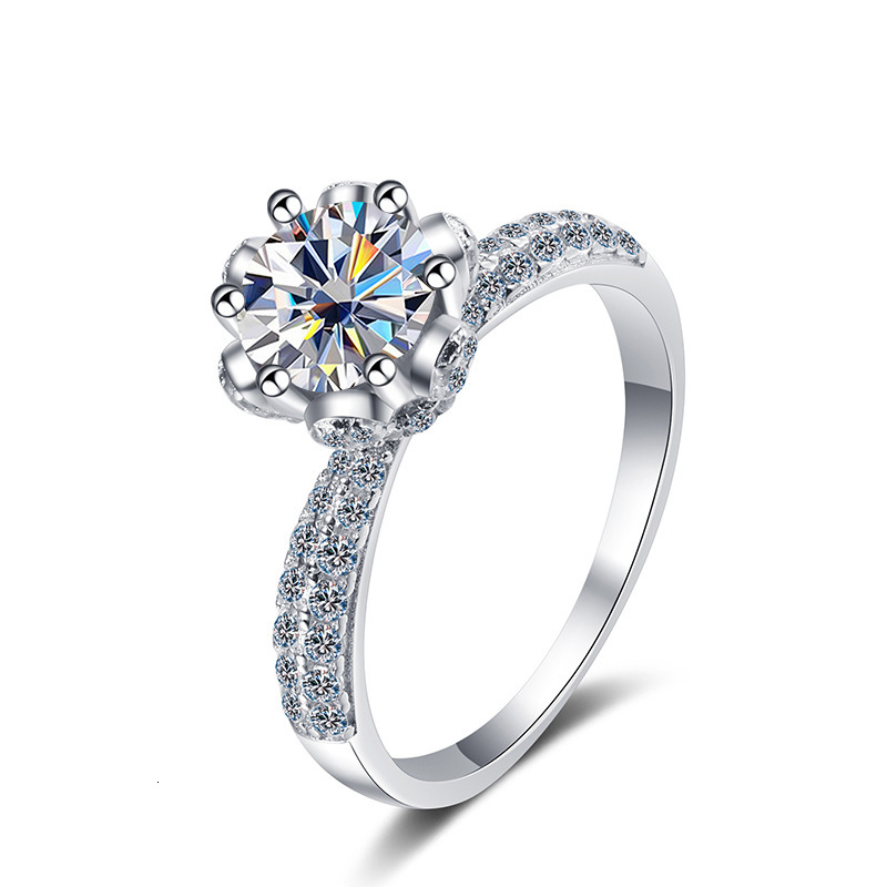 2025 New S925 Sterling Silver Ring for Women men's engagement ring 1 CT Moissanite Ring Hot-Selling Model with box