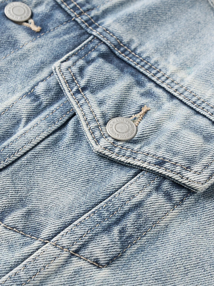 2025 Autumn Oversize 125oz Classical Denim Jackets Men Washed Vintage Casual Jacket 250917Z