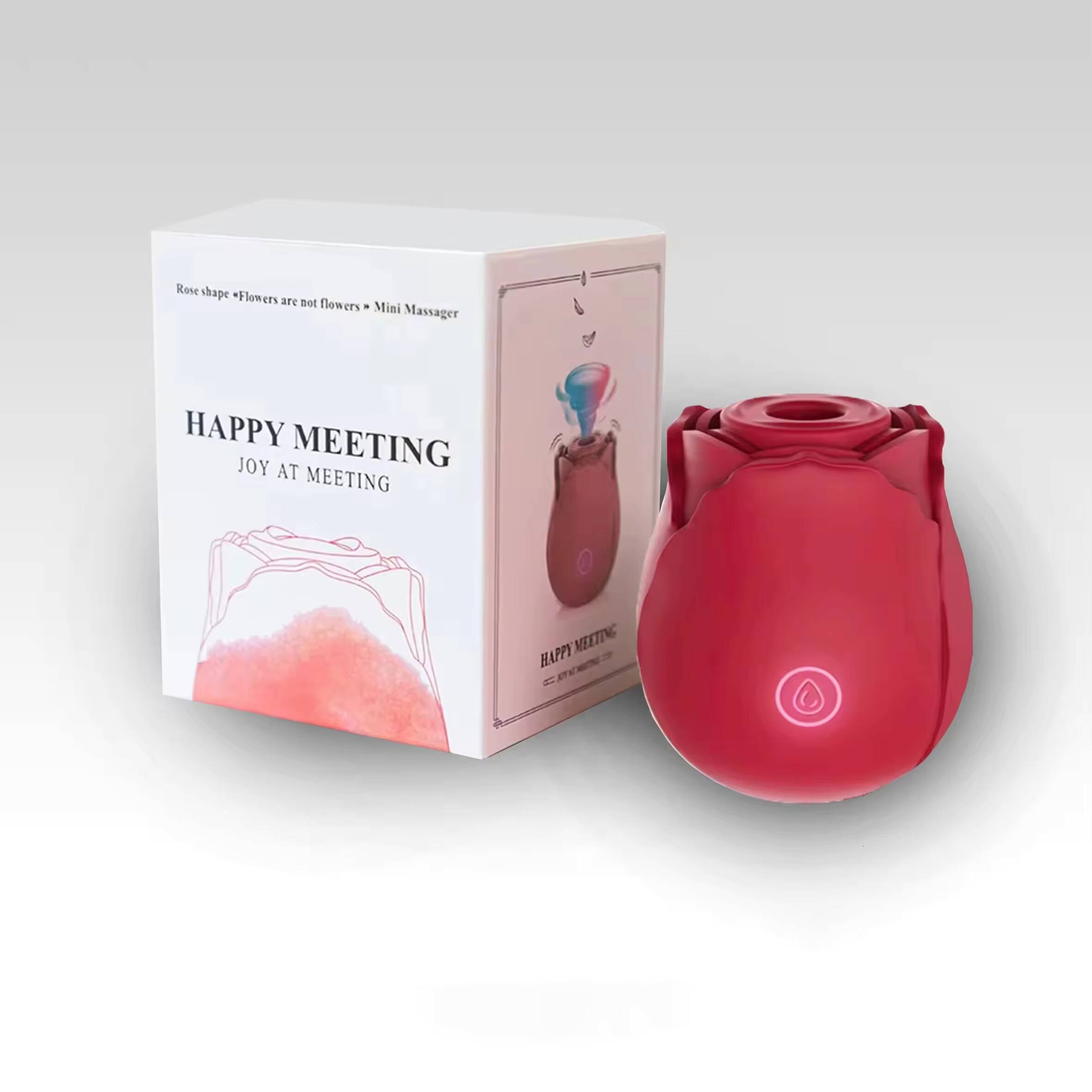 Wholesale Rose Vibrator Toy Silicone Nipple Clitoris Masturbation Female Adult Sex Toys Sucking Rose Vibrator for Woman
