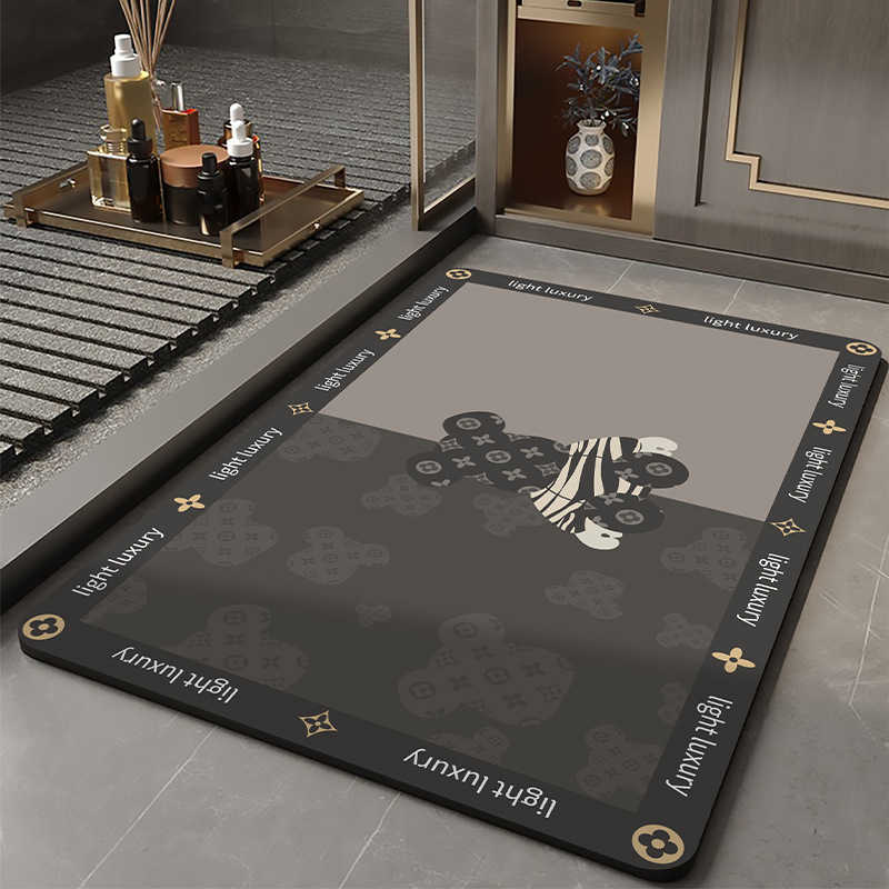 Bathroom WaterAbsorbing QuickDry Mat Bathroom Entrance Bedroom Carpet Imitation Diatomaceous Earth Soft Mat Floor Mat C250929