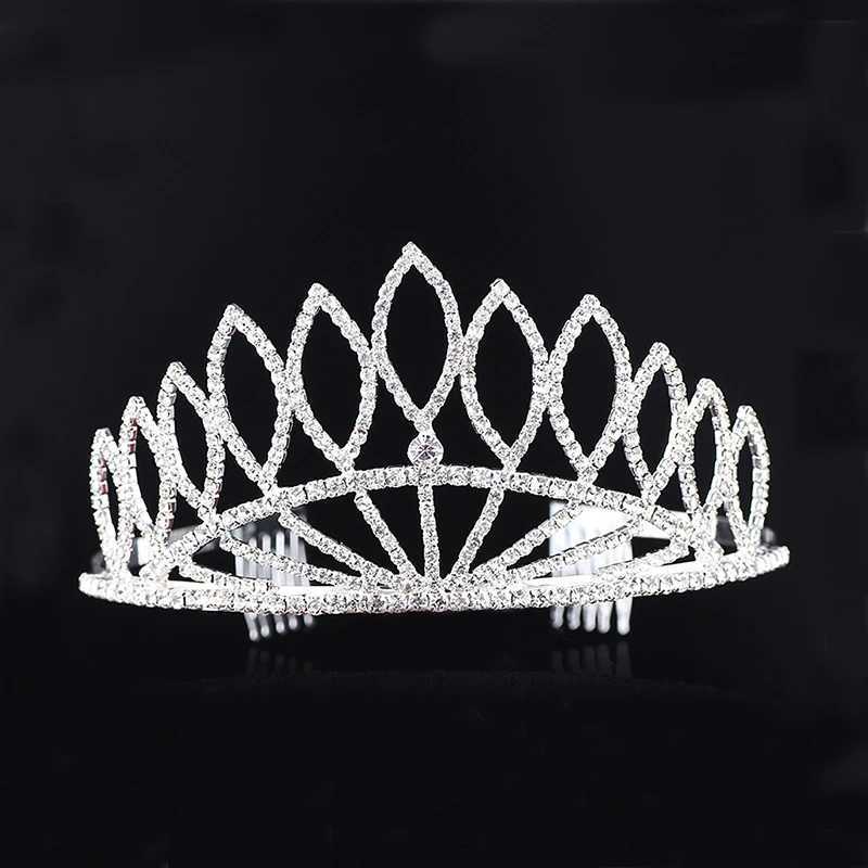 New Bride Crown Princess Tiara Rhinestone Hair Bands Diadema Hair cessories for Women Girl Pageant Party Wedding Hair Jewelry L2509289A25