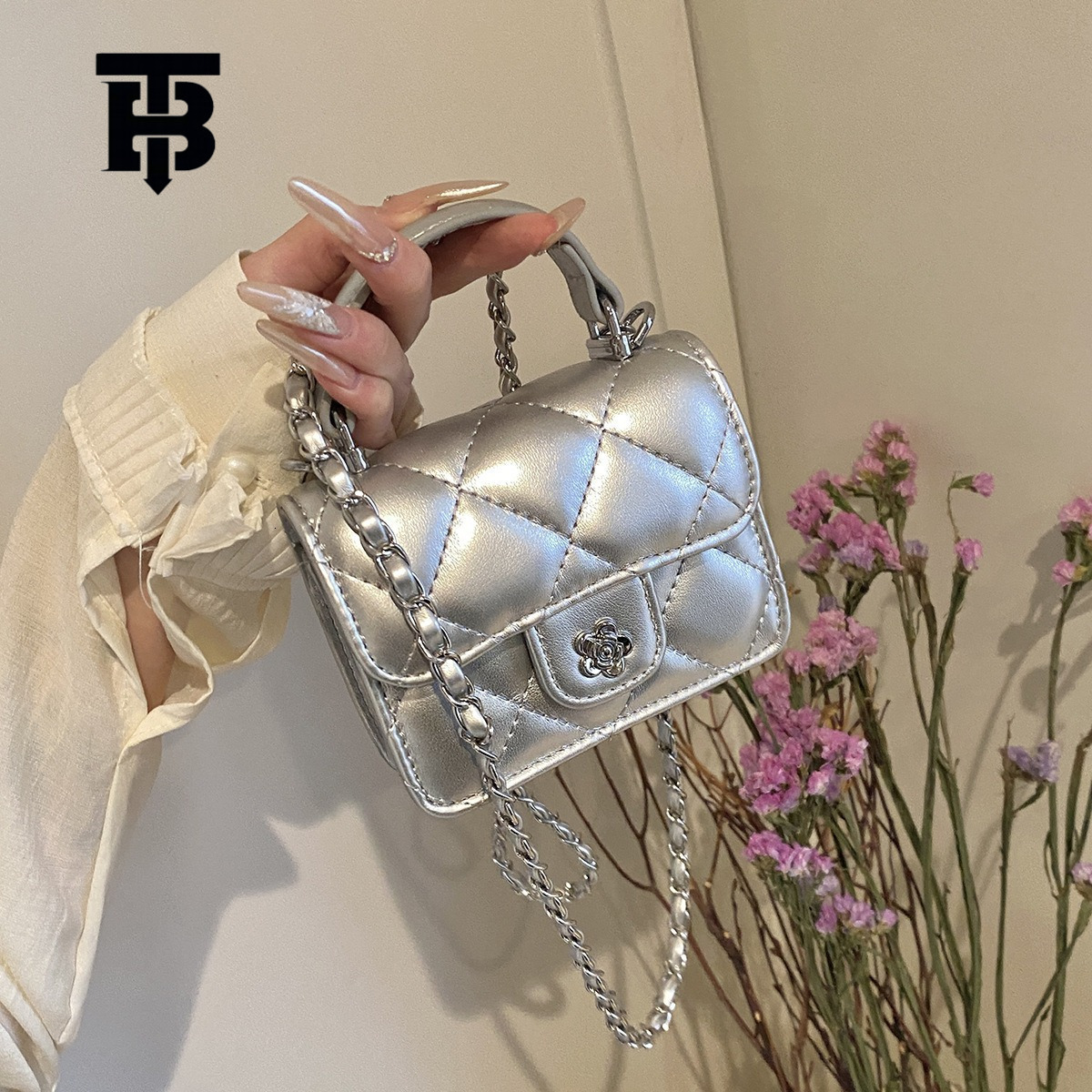 TB BHULAMTE Designer Bag Luxury Bag Spring Summer Trend New High-quality Textured Quilted Chain Lipstick Mini Bag For Women Versatile Handheld Crossbo