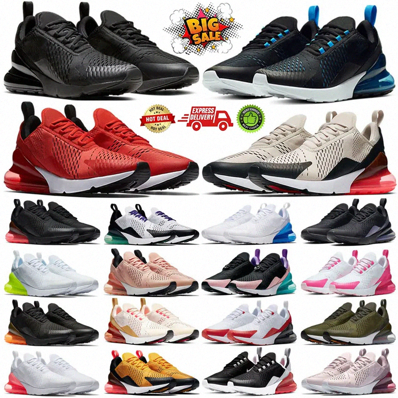 With Box 270 Running Shoes 270s React Triple Black White Sneaker Light Soft Pink Anthracite Core White Olive UNC Light Bone Grape Brown Red Mens Womens Sport Sneakers